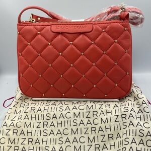 Isaac Mizrahi Coral Quilted Women's Bag. New. Leather.